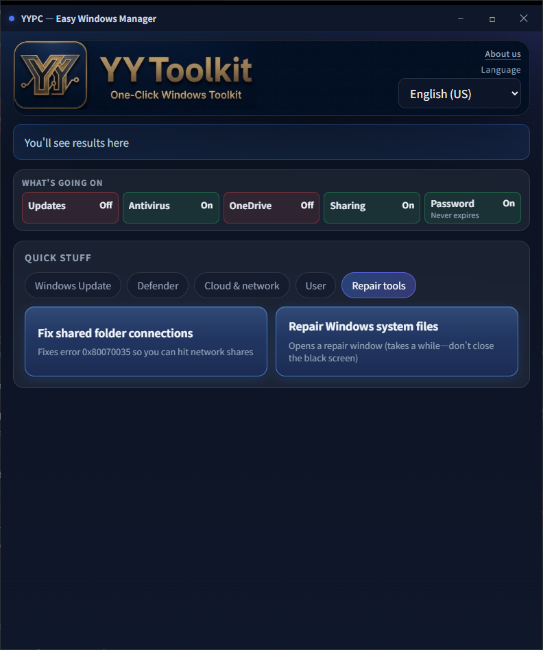 Repair tools — App screenshot