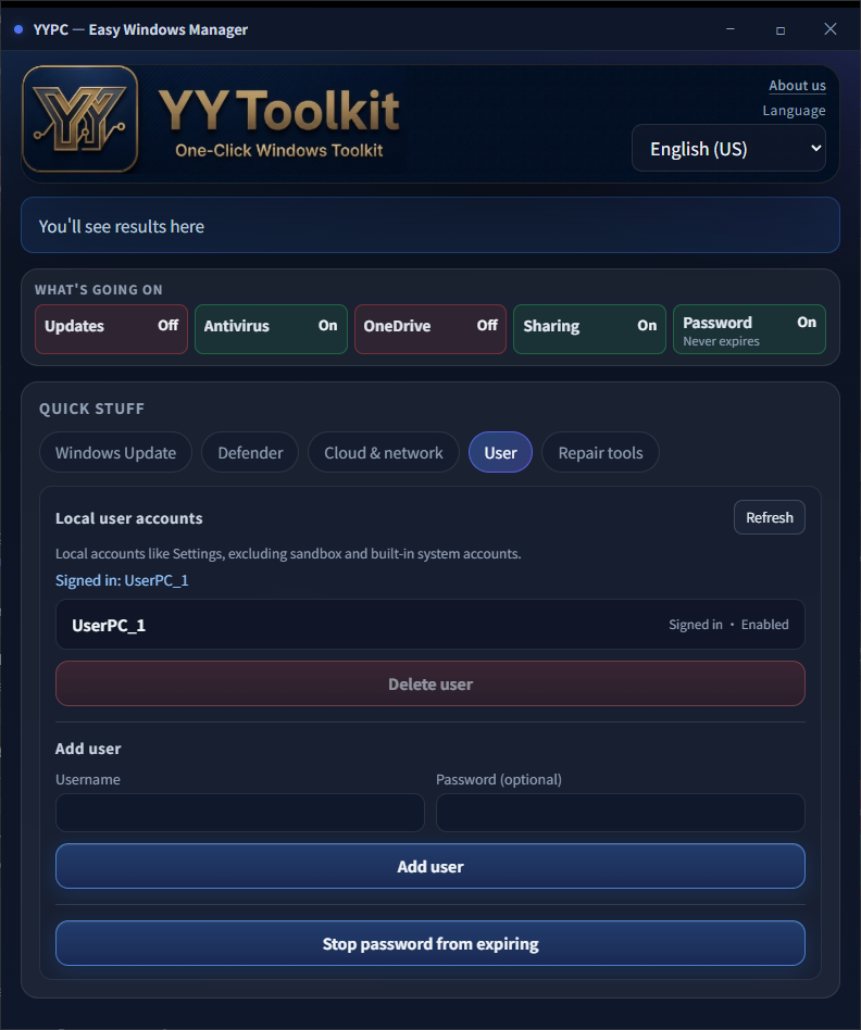 Users — App screenshot